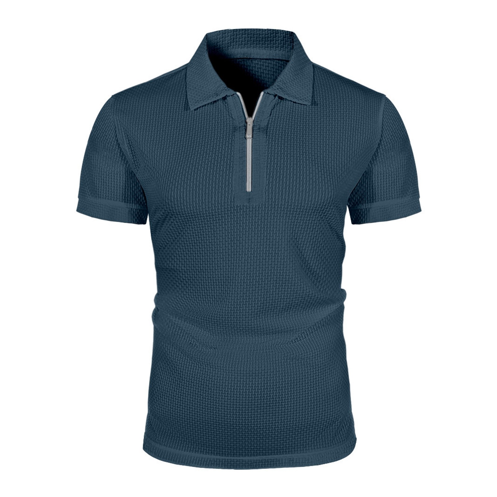 thumbnail image 2 of Camisetas casuales de manga corta para hombre: cuello redondo, mezcla ligera y suave, transpirables para el confort diario en verano., 2 of 7